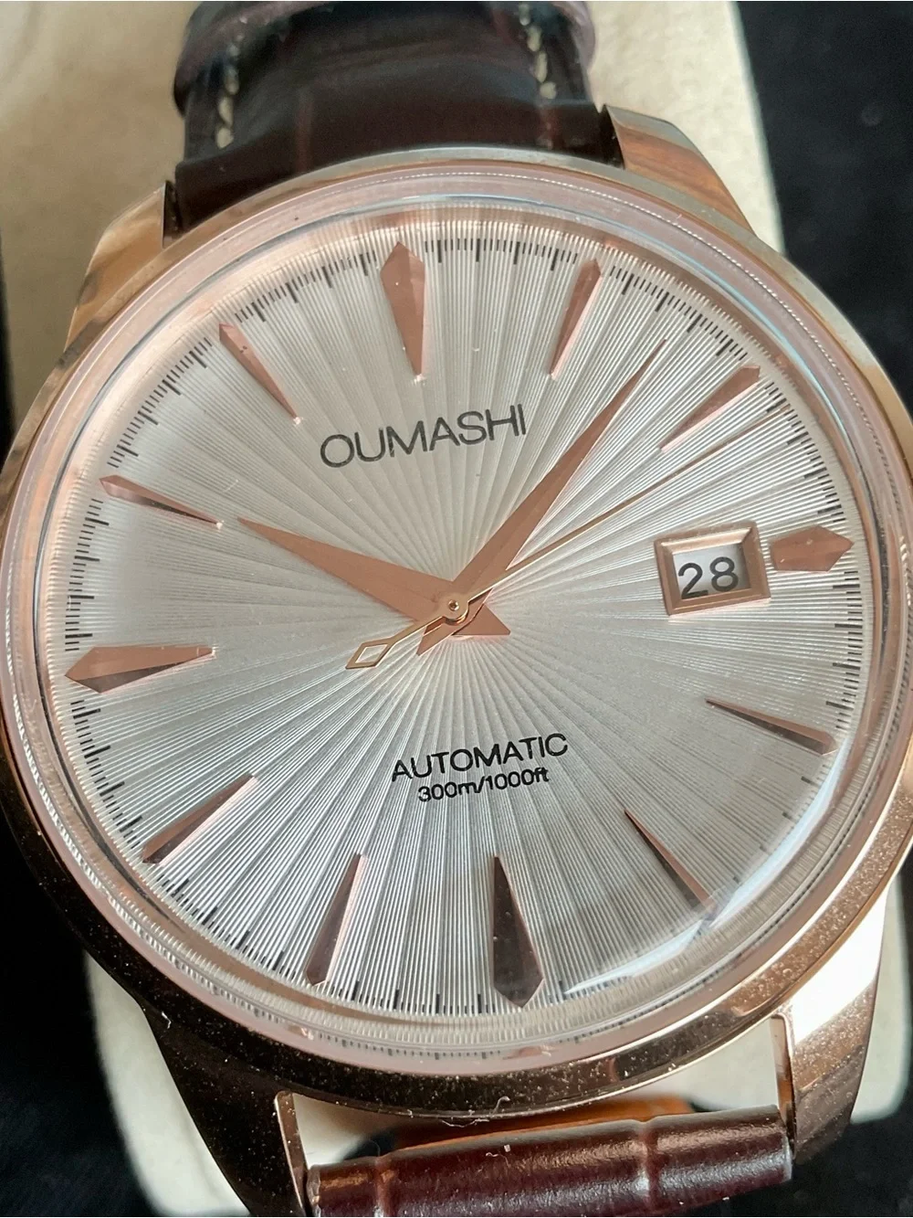 Brand New Automatic Oumashi Radiant Dial Cocktail Watch w Date